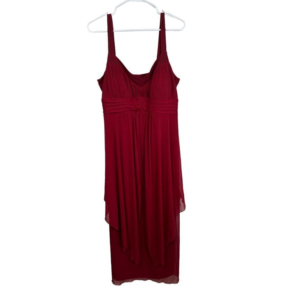 EN Focus Women, berry chiffon layered evening or prom dress, size 16‎